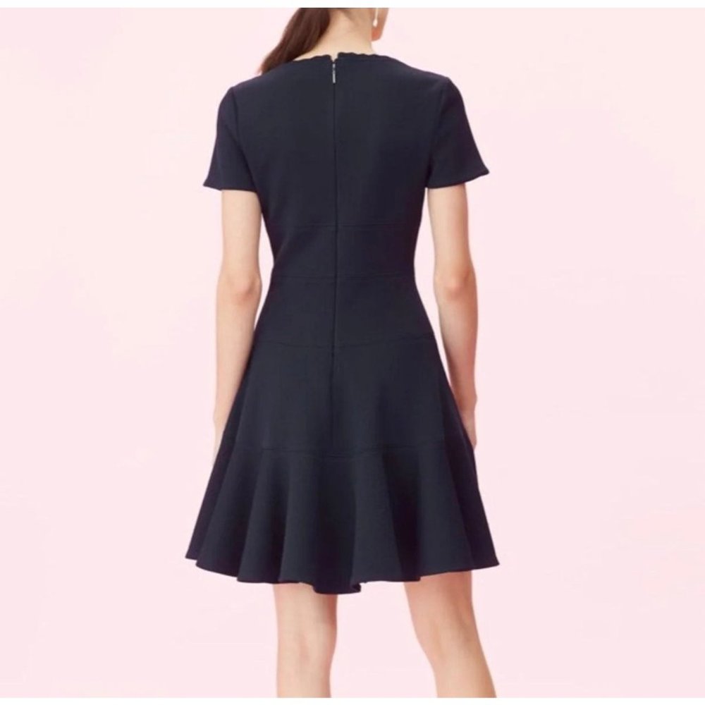 Rebecca Taylor Navy Scoop Neck Dress 6 - Picture 4 of 8
